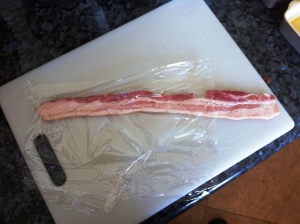 If you use bacon as liner be sure to pound it out